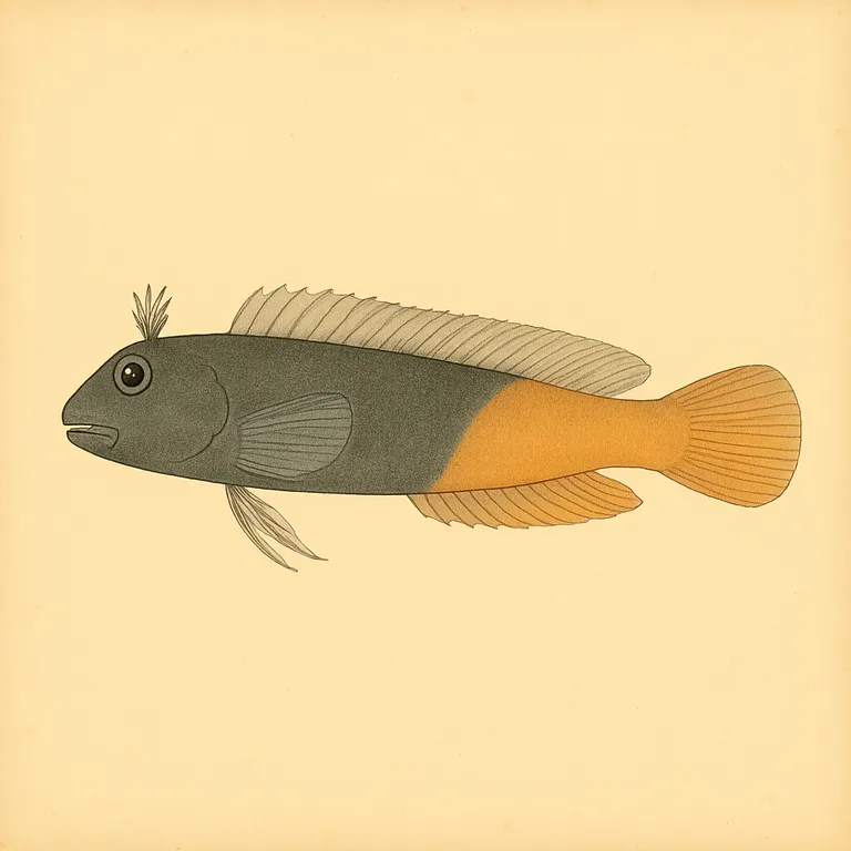 Tweekleurige blenny (Ecsenius bicolor)