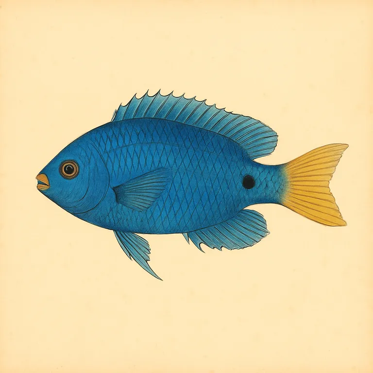 Blauwe duivel (Chrysiptera cyanea)