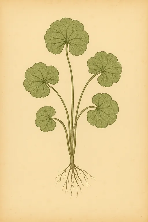 Idrocotile brasiliana (Hydrocotyle leucocephala)