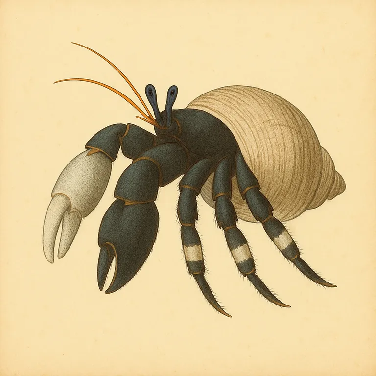 Dwerg-zebraheremiet (Calcinus laevimanus)