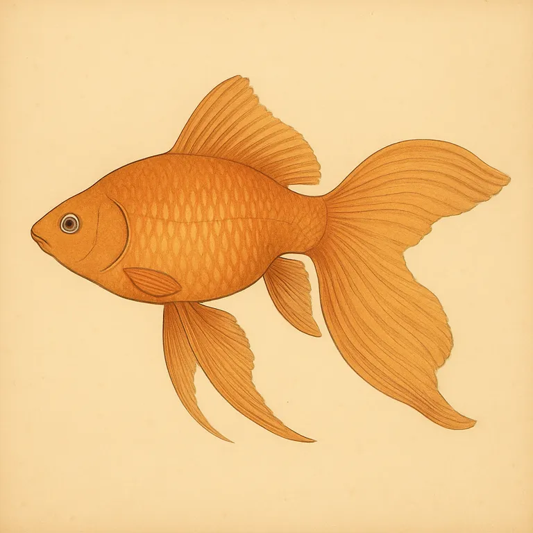 Sluierstaartgoudvis (fancy) (Carassius auratus)