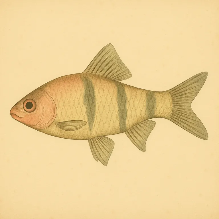 Goudbarbeel (Barbodes semifasciolatus)