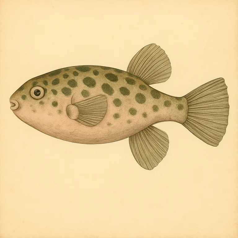 Pez globo verde manchado (Dichotomyctere nigroviridis)