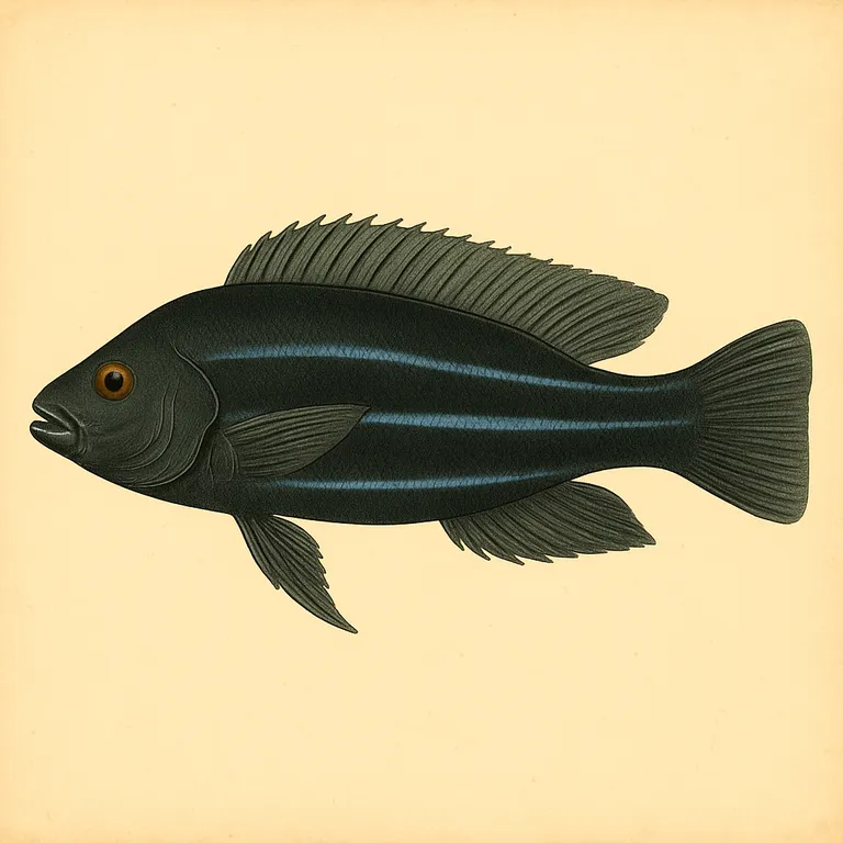 Maingano-cichlide (Melanochromis cyaneorhabdos)