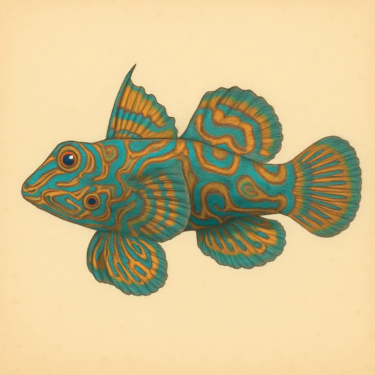 Mandarijnvis (Synchiropus splendidus)