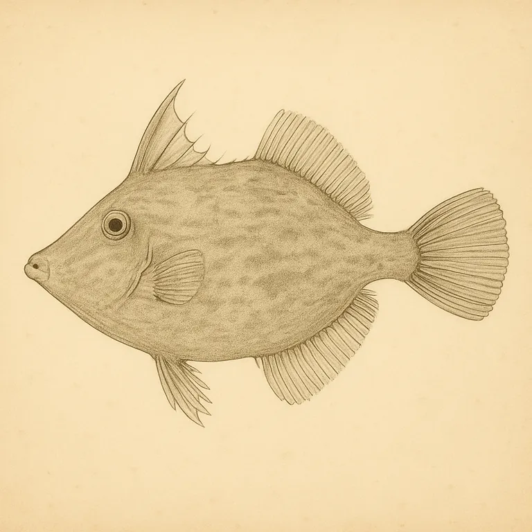 Aiptasia-vijlvis (Acreichthys tomentosus)