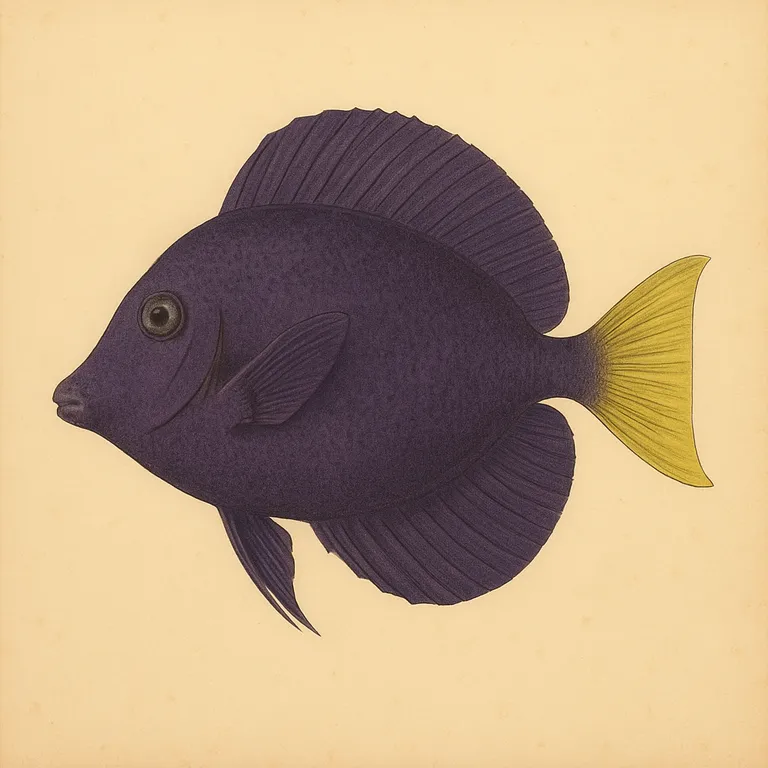 Paarse doktersvis (Zebrasoma xanthurum)