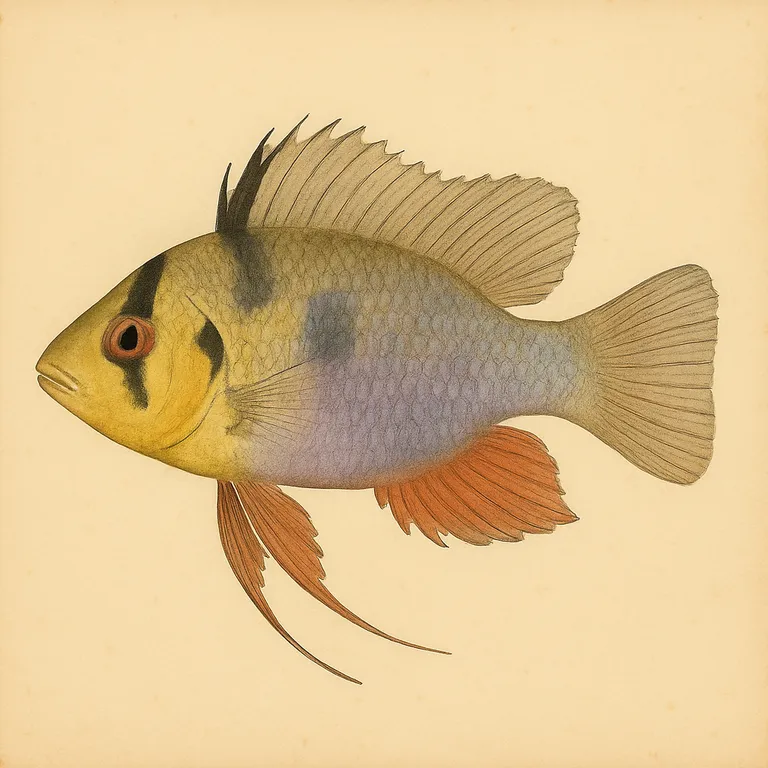 Vlindercichlide (Mikrogeophagus ramirezi)