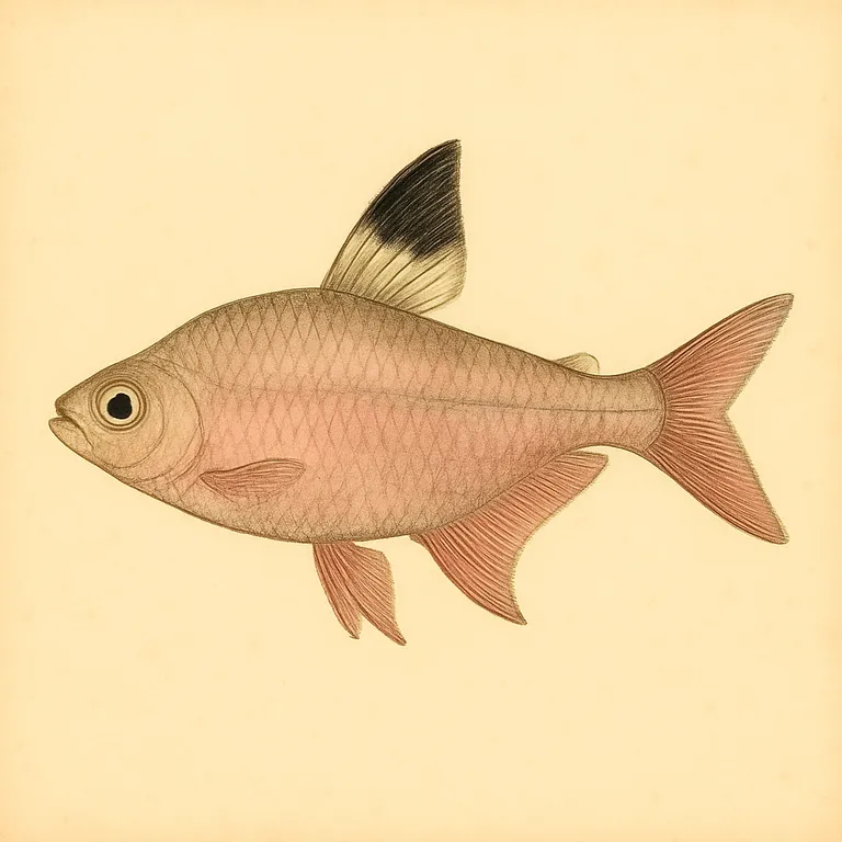 Roze tetra (Hyphessobrycon rosaceus)