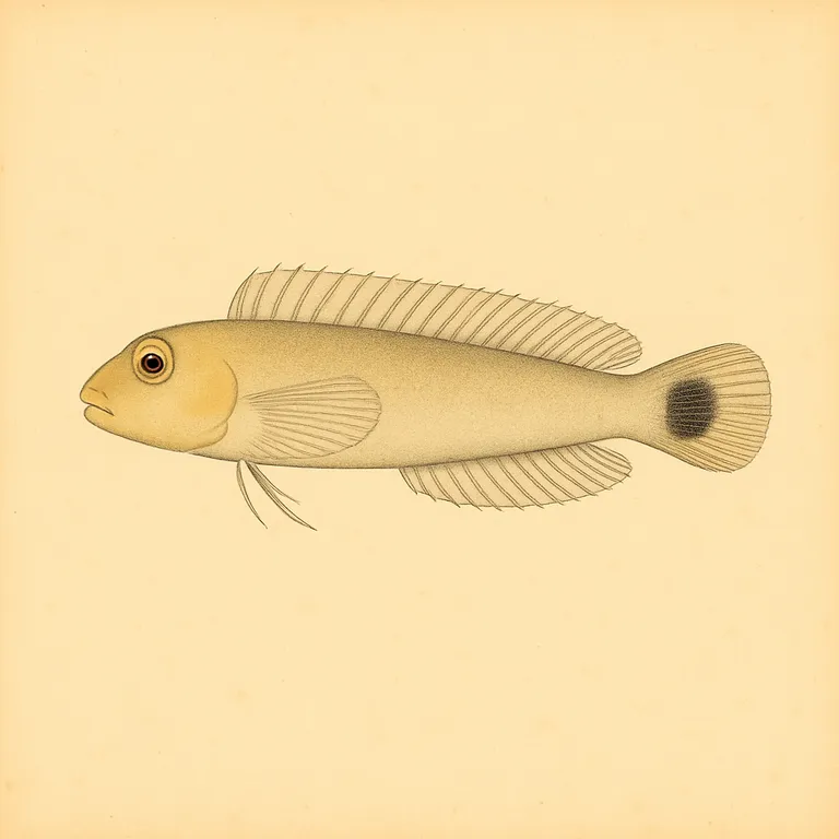 Staartvlek-blenny (Ecsenius stigmatura)